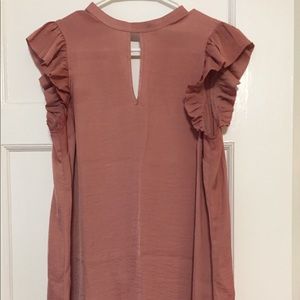 Blush pink silk blouse